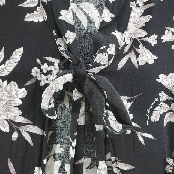 Spiritual Gangster Maya OS One Size Kimono Robe Floral Black - Picture 10 of 11